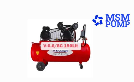 کمپرسور هوا استریم تکفاز V-0.6/8C-150Lit ظرفیت 150 لیتری